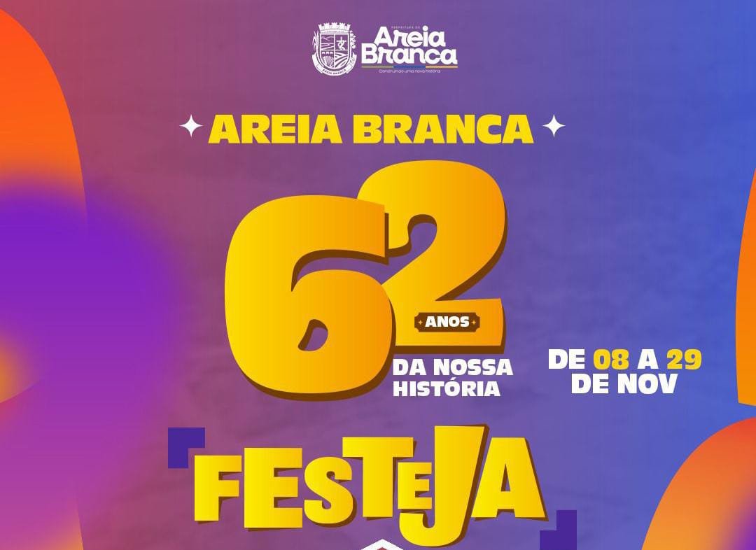 Areia Branca realiza programação especial pelos 62 anos de emancipação em novembro